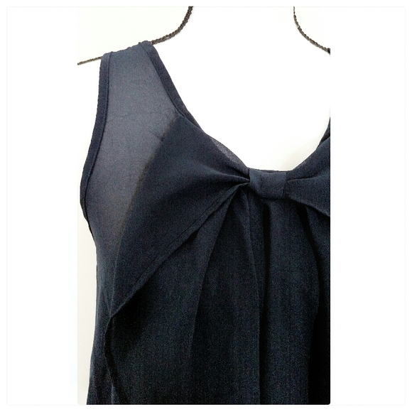 3/$20 by & by Navy Bow Tie Sheer Cami Top - Picture 2 of 5